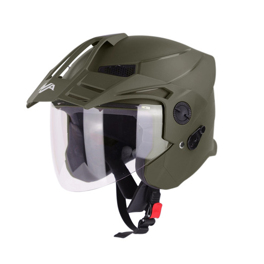 STEELBIRD Sbh 23 Ava Dashing B Green Pcap 600Mm C V Half Face Helmet