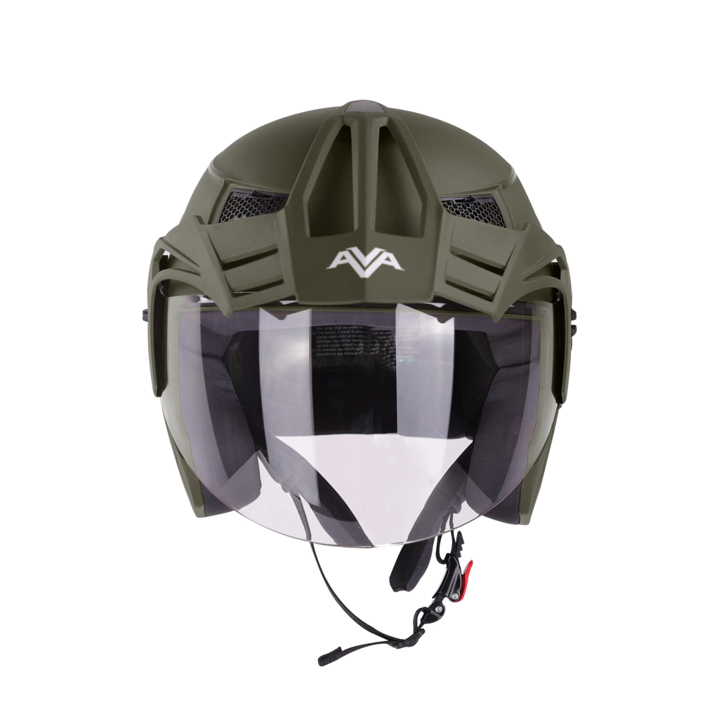 STEELBIRD Sbh 23 Ava Dashing B Green Pcap 600Mm C V Half Face Helmet