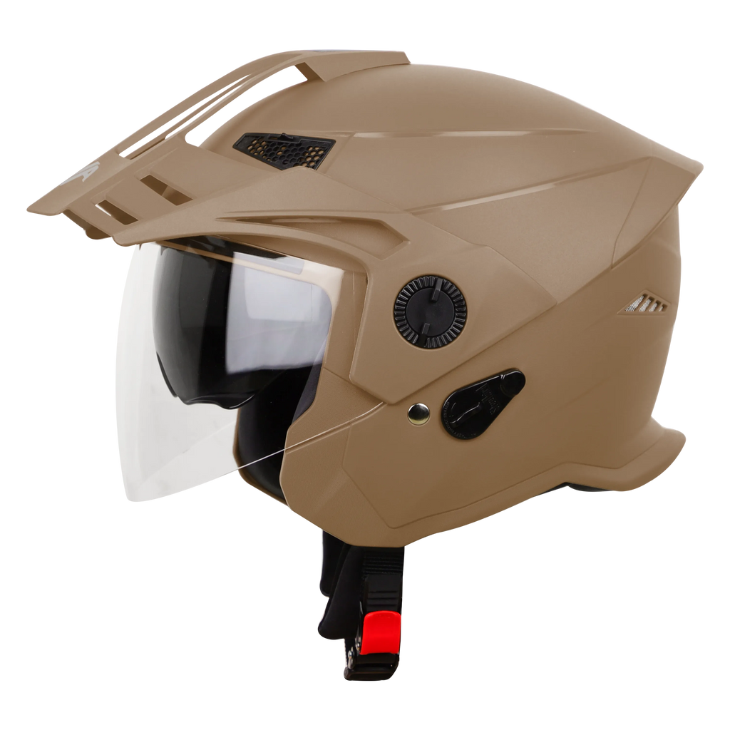 STEELBIRD Sbh 23 Ava Dashing Desert Storm Half Face Helmet