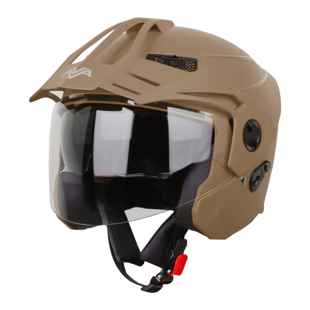 STEELBIRD Sbh 23 Ava Dashing Desert Storm Half Face Helmet