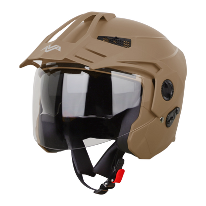 STEELBIRD Sbh 23 Ava Dashing Desert Storm Half Face Helmet