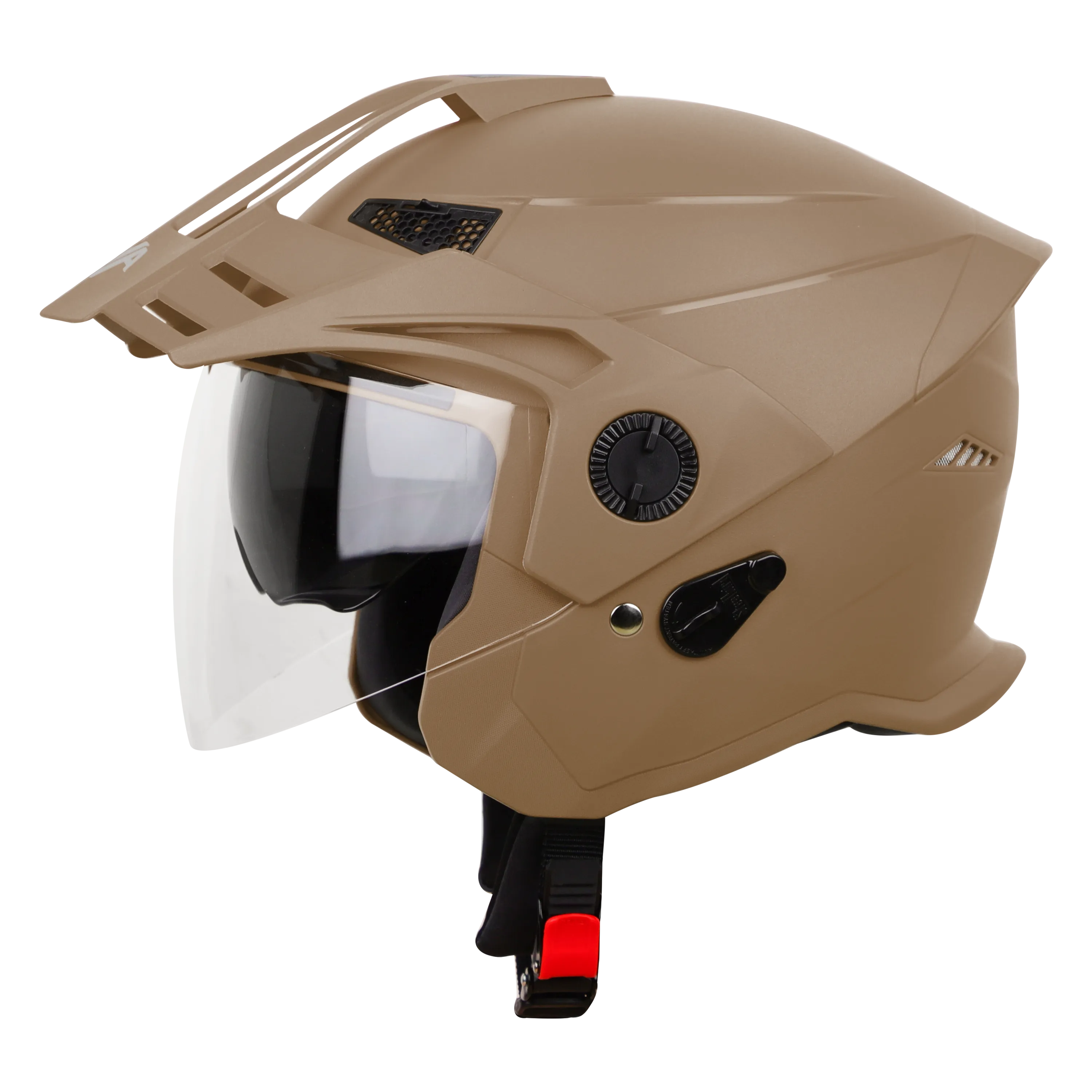 STEELBIRD Sbh 23Avadashing Desert Stormp Cap Half Face Helmet