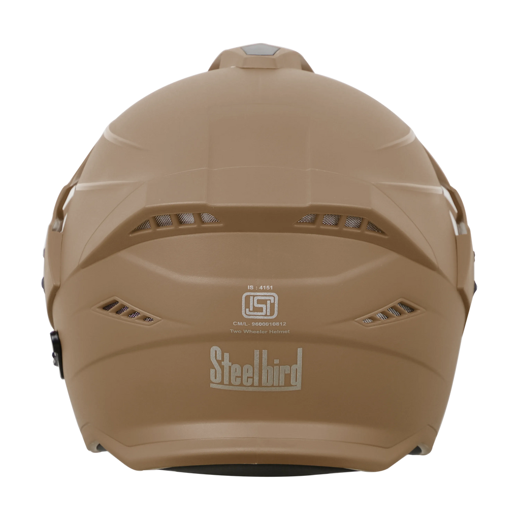 STEELBIRD Sbh 23Avadashing Desert Stormp Cap Half Face Helmet