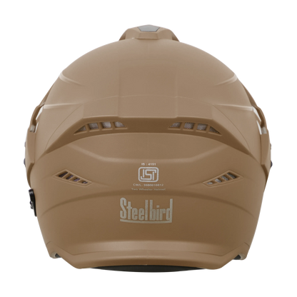STEELBIRD Sbh 23Avadashing Desert Stormp Cap Half Face Helmet