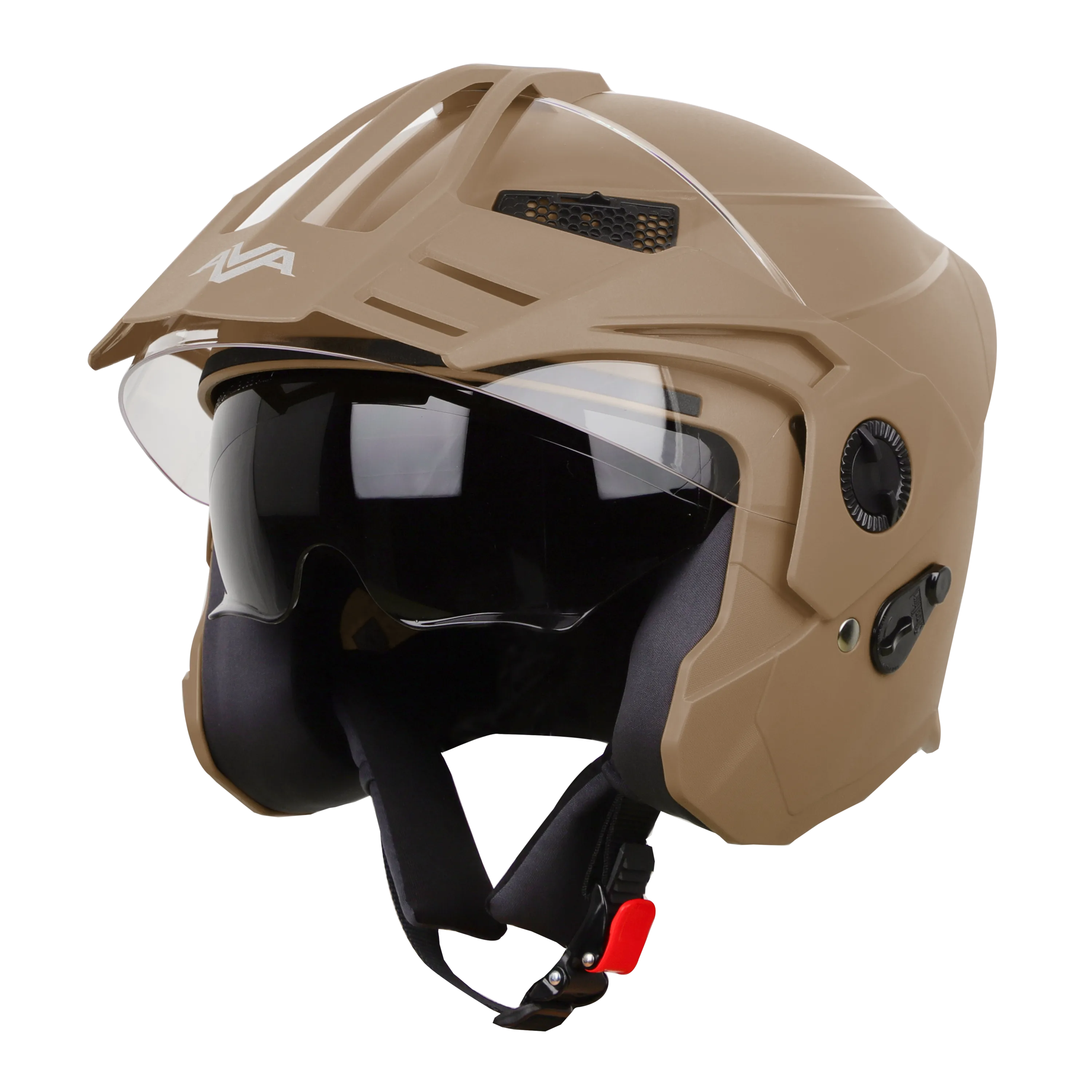 STEELBIRD Sbh 23Avadashing Desert Stormp Cap Half Face Helmet