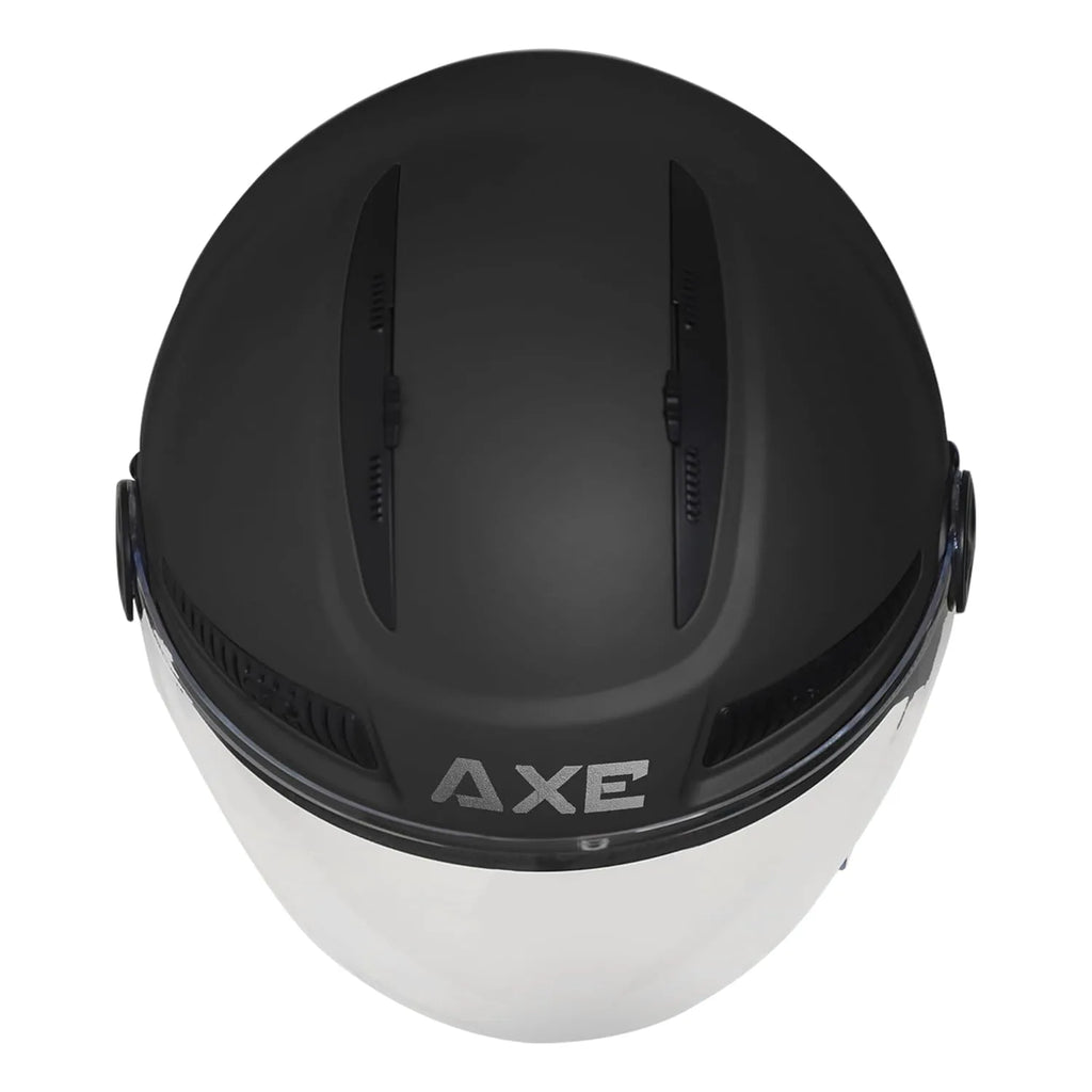 STEELBIRD Sbh 24 Axe Glossy Black 600Mm C Half Face Helmet