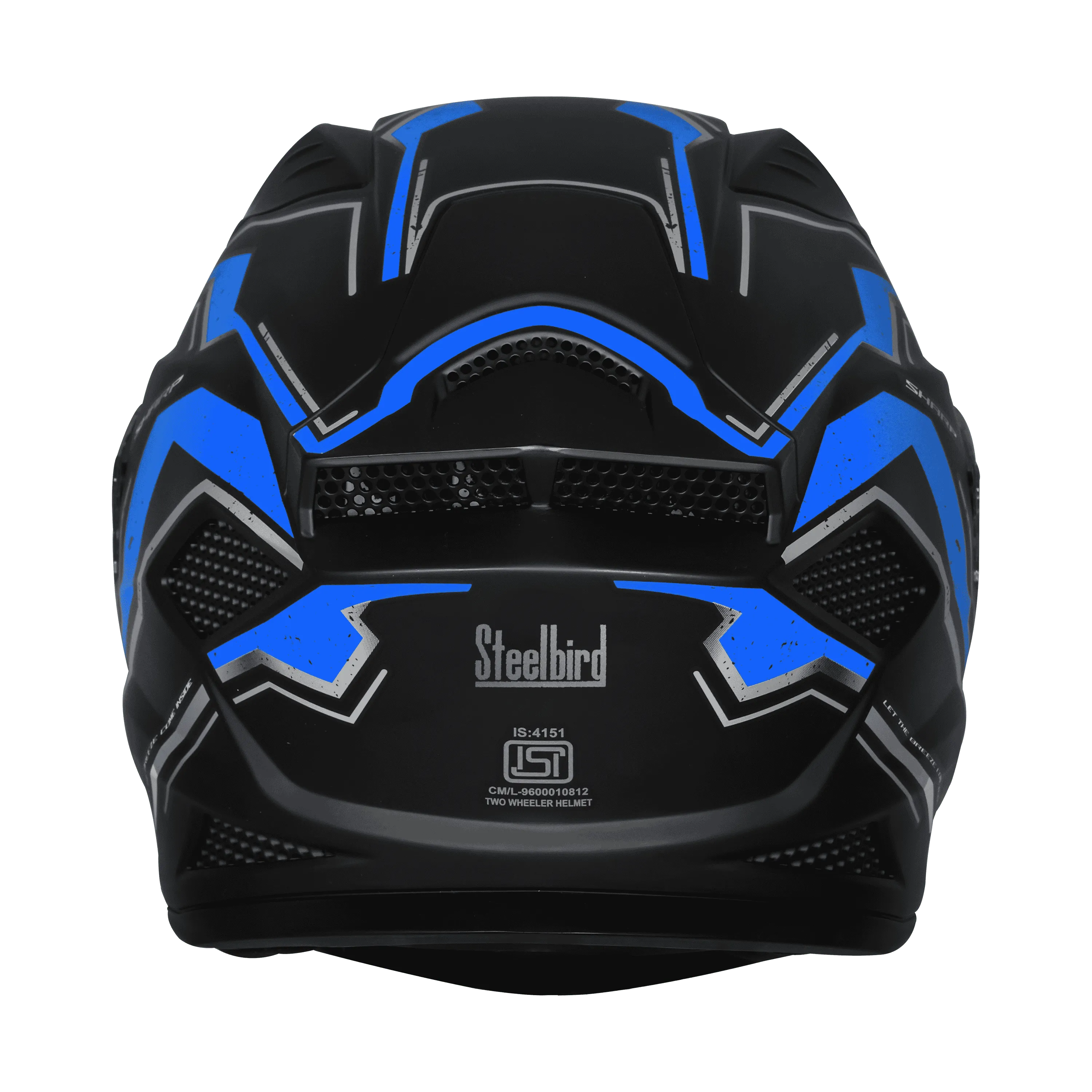 STEELBIRD Sbh 25 Sharp Black Blue Full Face Helmet