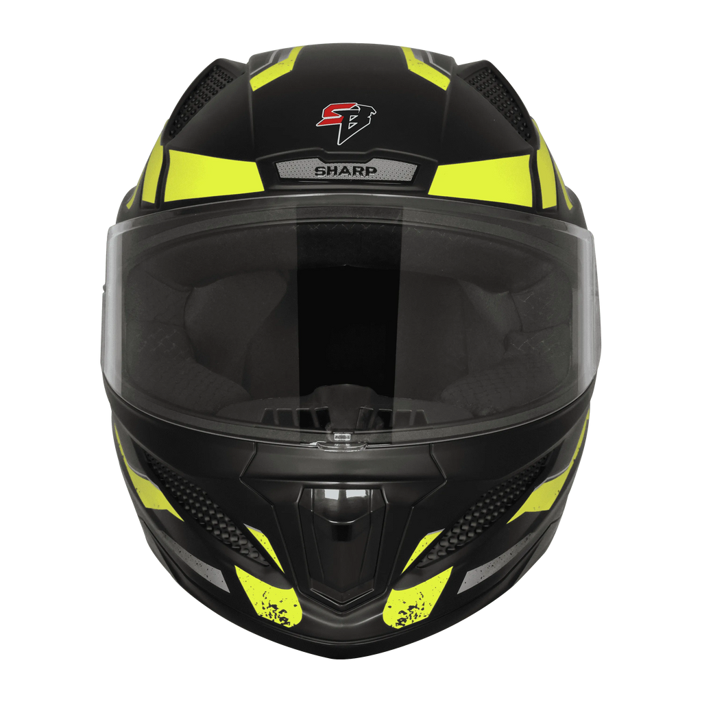 STEELBIRD Sbh 25 Sharp Spirit Black Neon Full Face Helmet