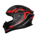 STEELBIRD Sbh 25 Sharp Glsy Black Red Full Face Helmet