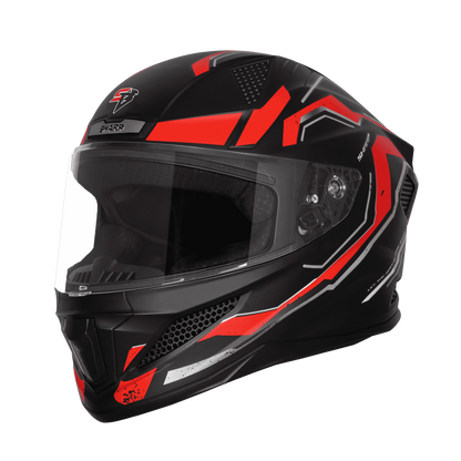 STEELBIRD Sbh 25 Sharp Spirit Black Red Full Face Helmet