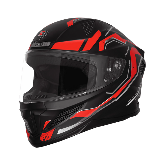 STEELBIRD Sbh 25 Sharp Spirit Black Red Full Face Helmet