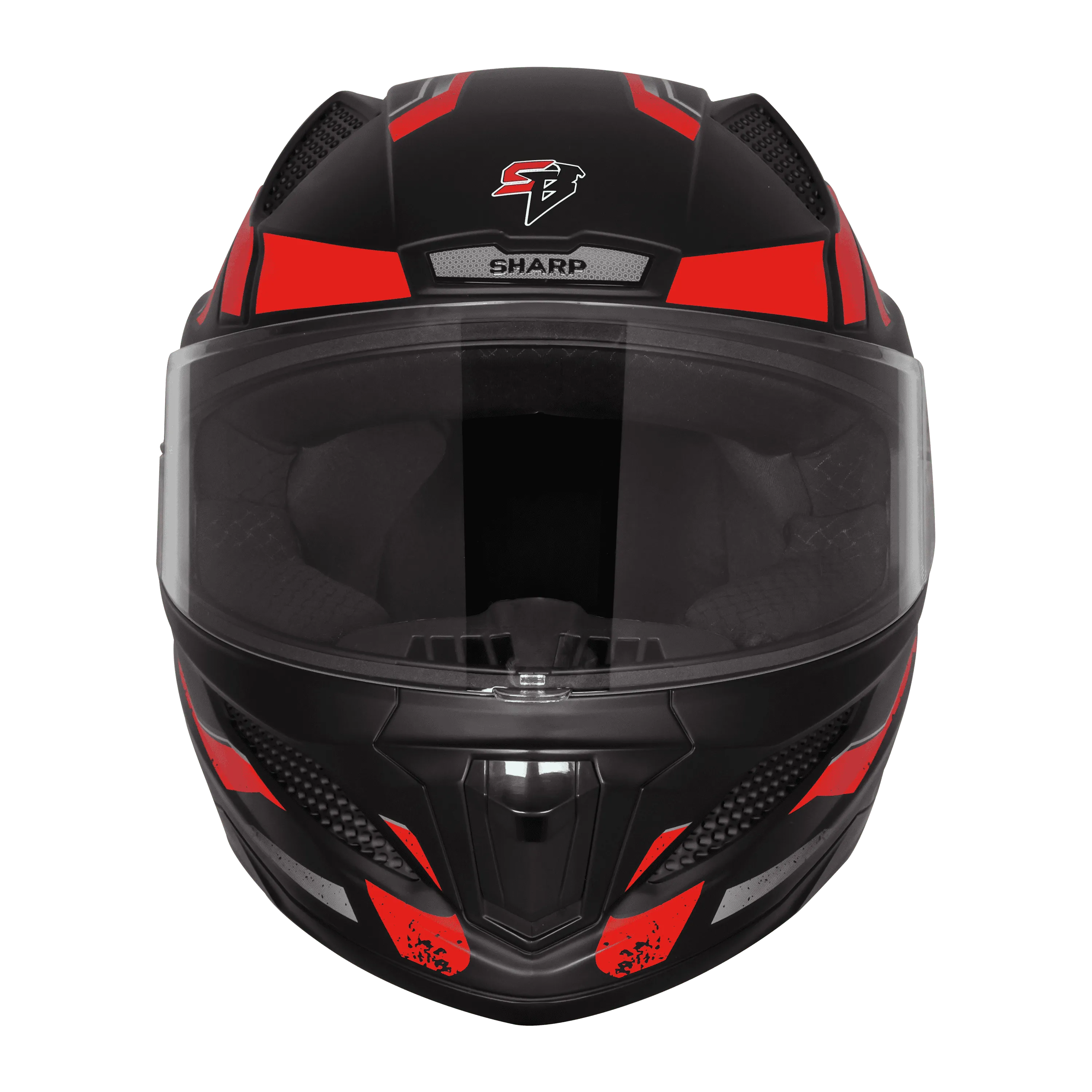 STEELBIRD Sbh 25 Sharp Spirit Black Red Full Face Helmet