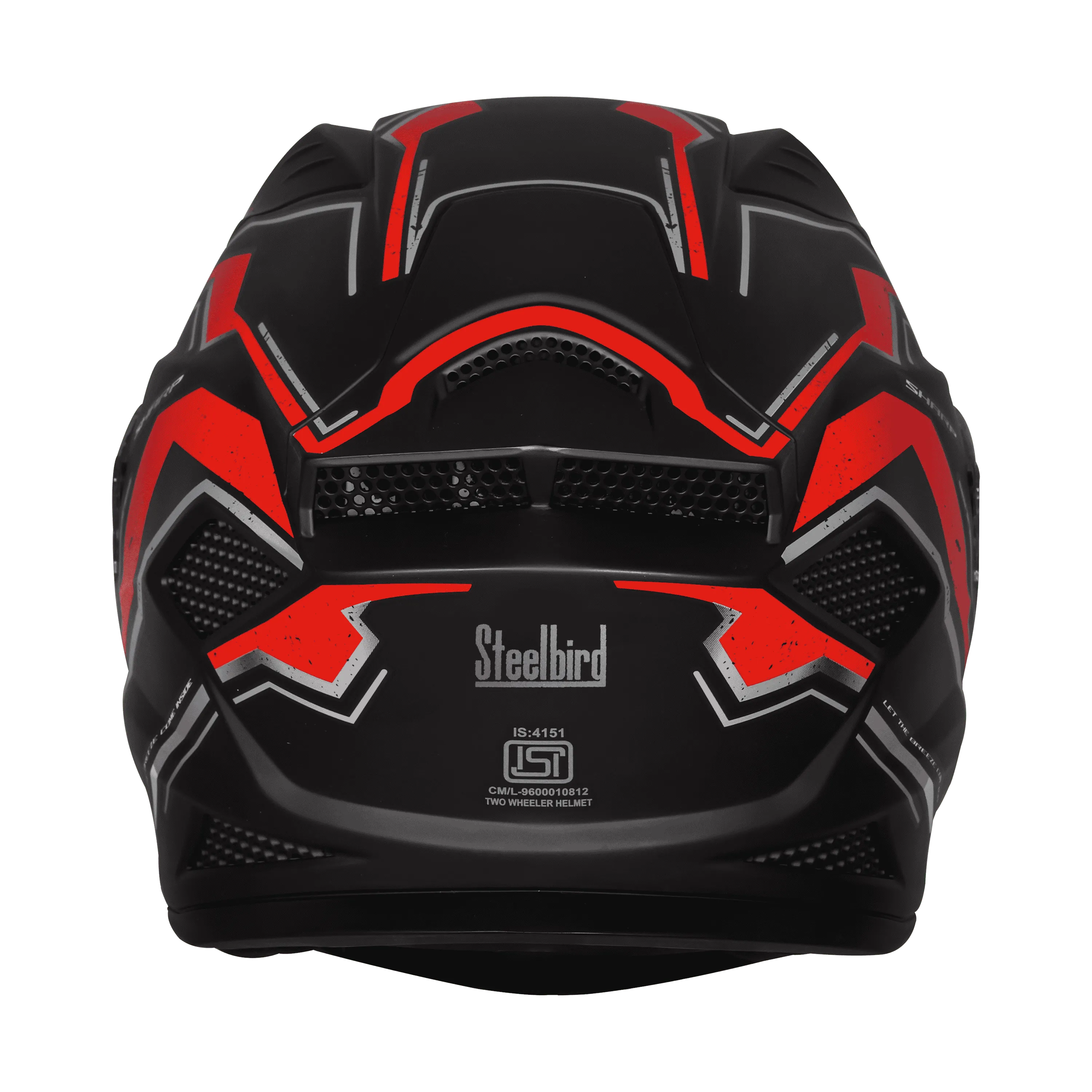 STEELBIRD Sbh 25 Sharp Spirit Black Red Full Face Helmet