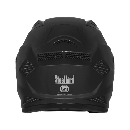 STEELBIRD Sbh 25 Sv Sharp Dashing Black Md Full Face Helmet