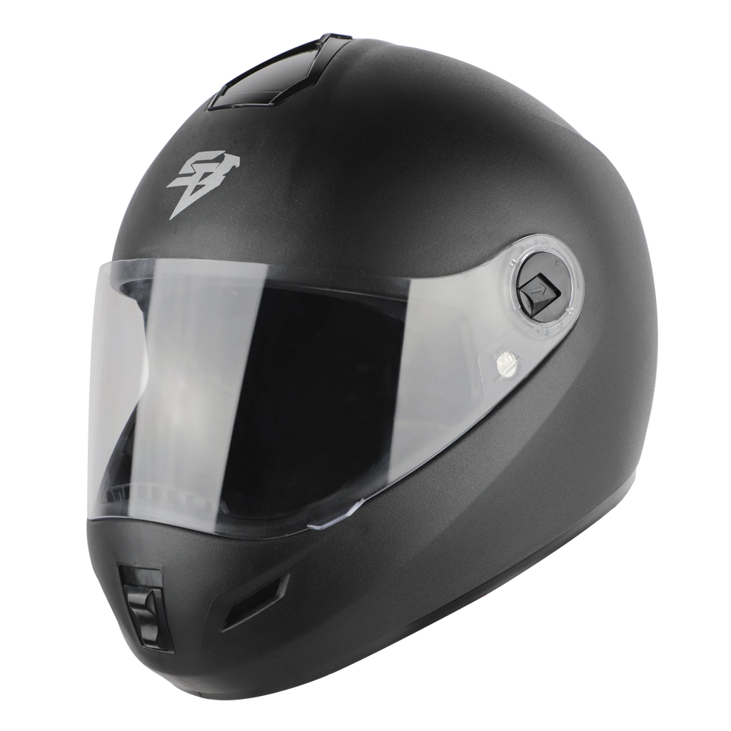 STEELBIRD Sbh 2 Rox Plus Dashing Black Full Face Helmet