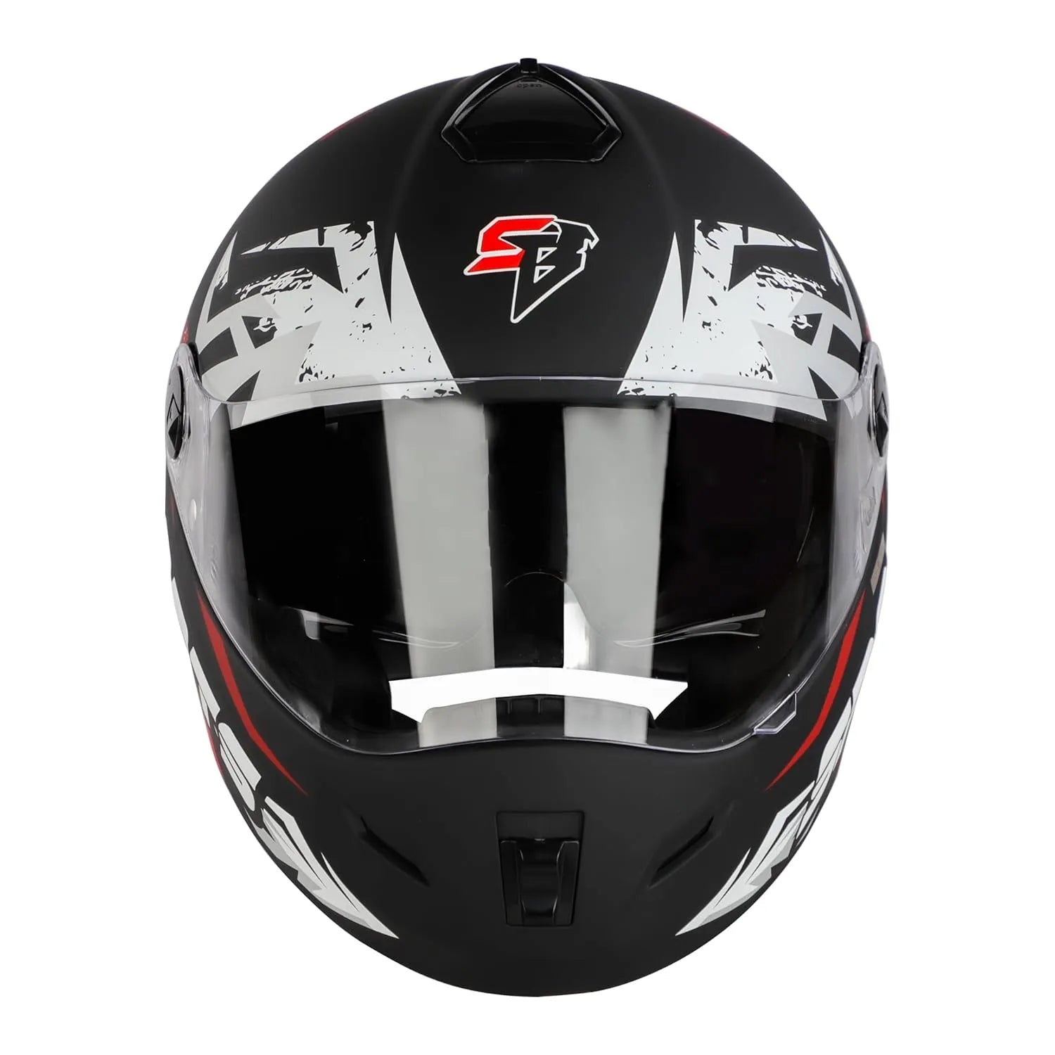 STEELBIRD Sbh 34 Iss R Sport Glsy Black Red Full Face Helmet