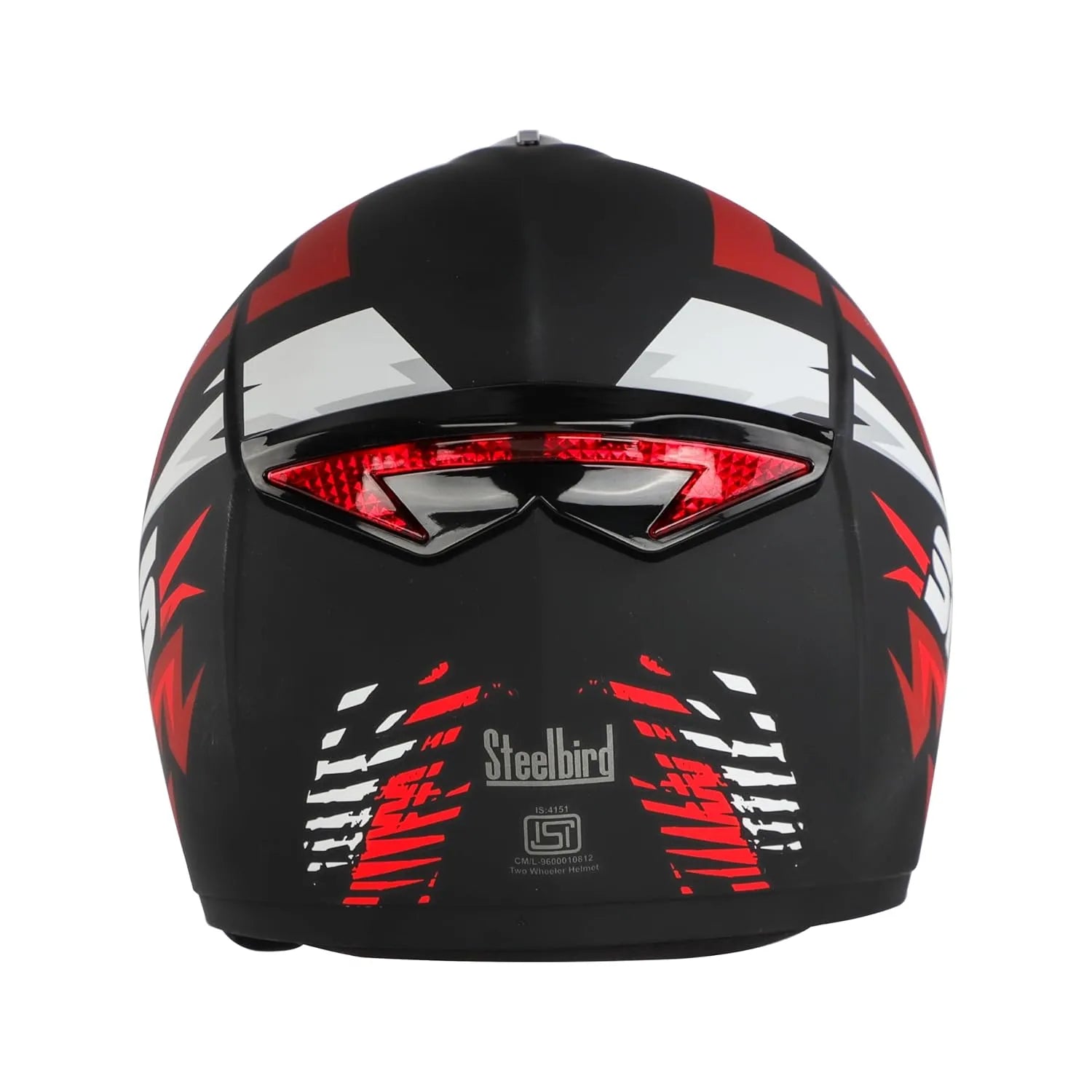 STEELBIRD Sbh 34 Iss R Sport Glsy Black Red Full Face Helmet