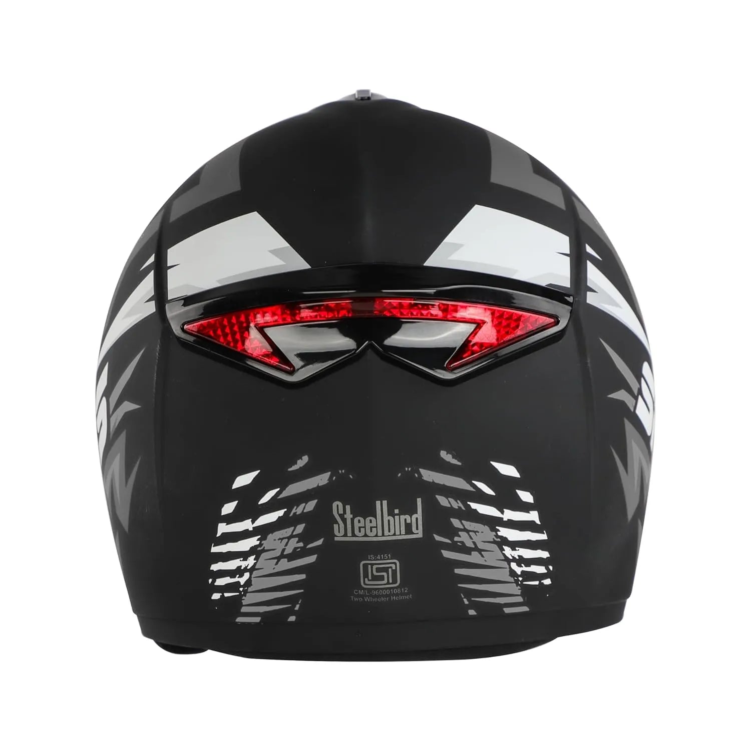 STEELBIRD Sbh 34 Iss R Sports Glsy Black Grey Full Face Helmet