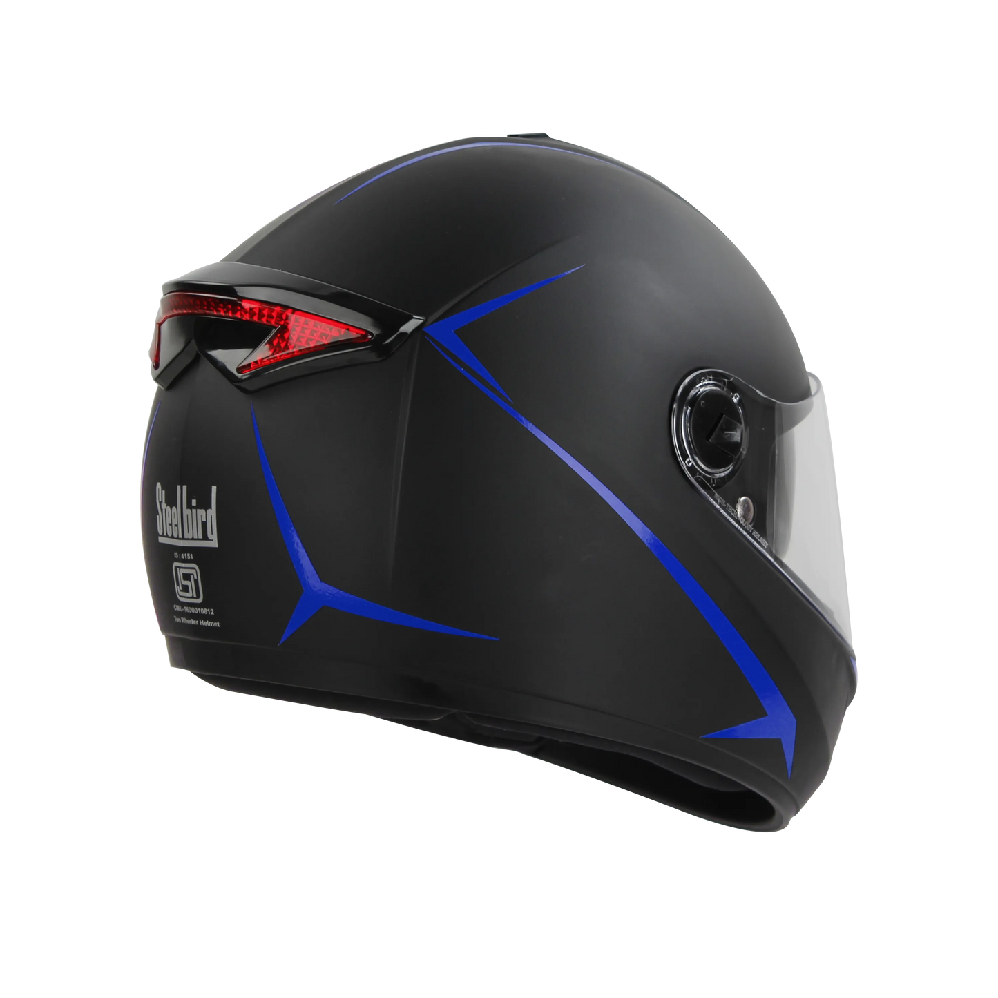 STEELBIRD Sbh 34 Rox Iss R Dashing Blue Full Face Helmet