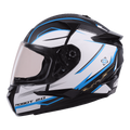 STEELBIRD Sbh 35 Robot Black Blue Full Face Helmet