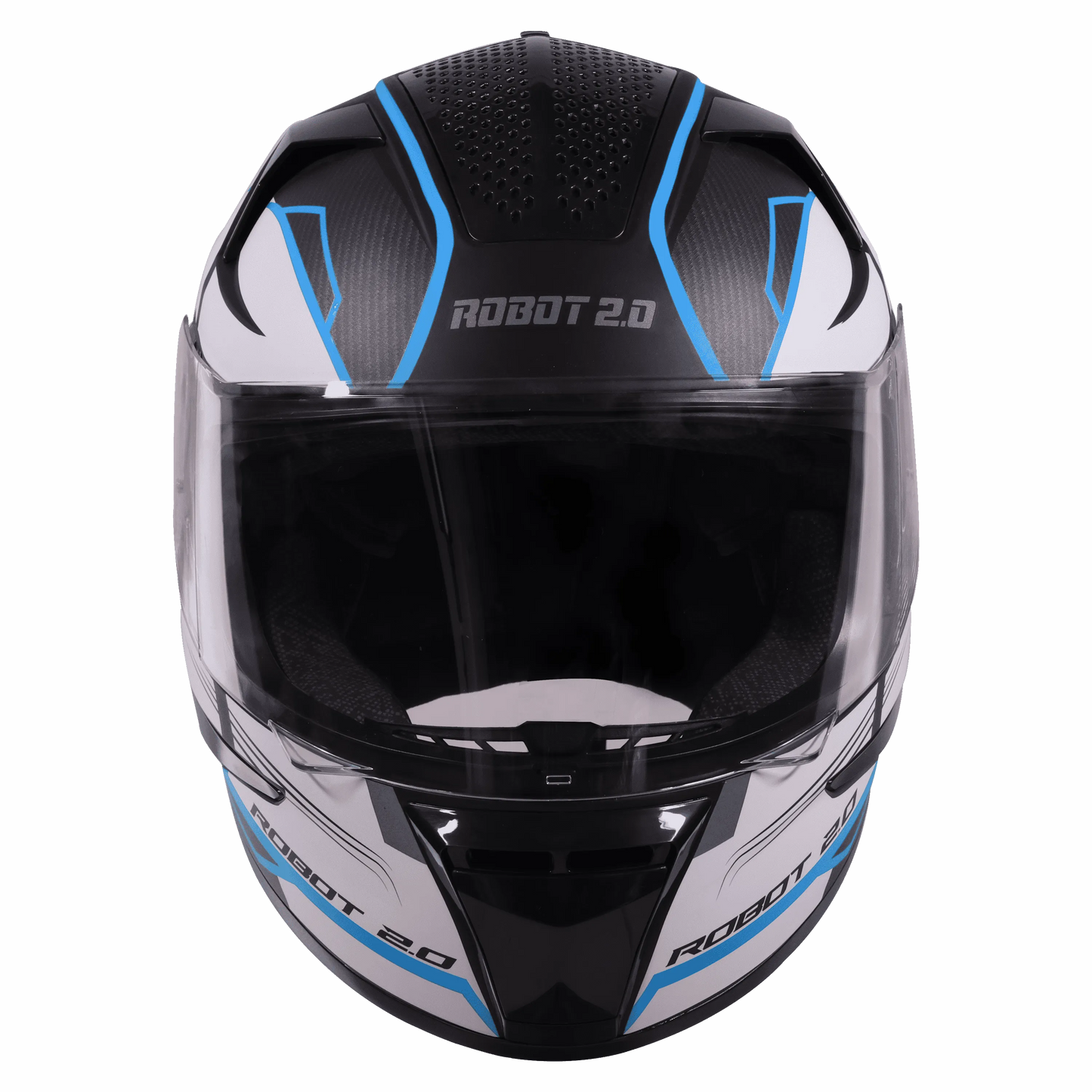 STEELBIRD Sbh 35 Robot Black Blue Full Face Helmet