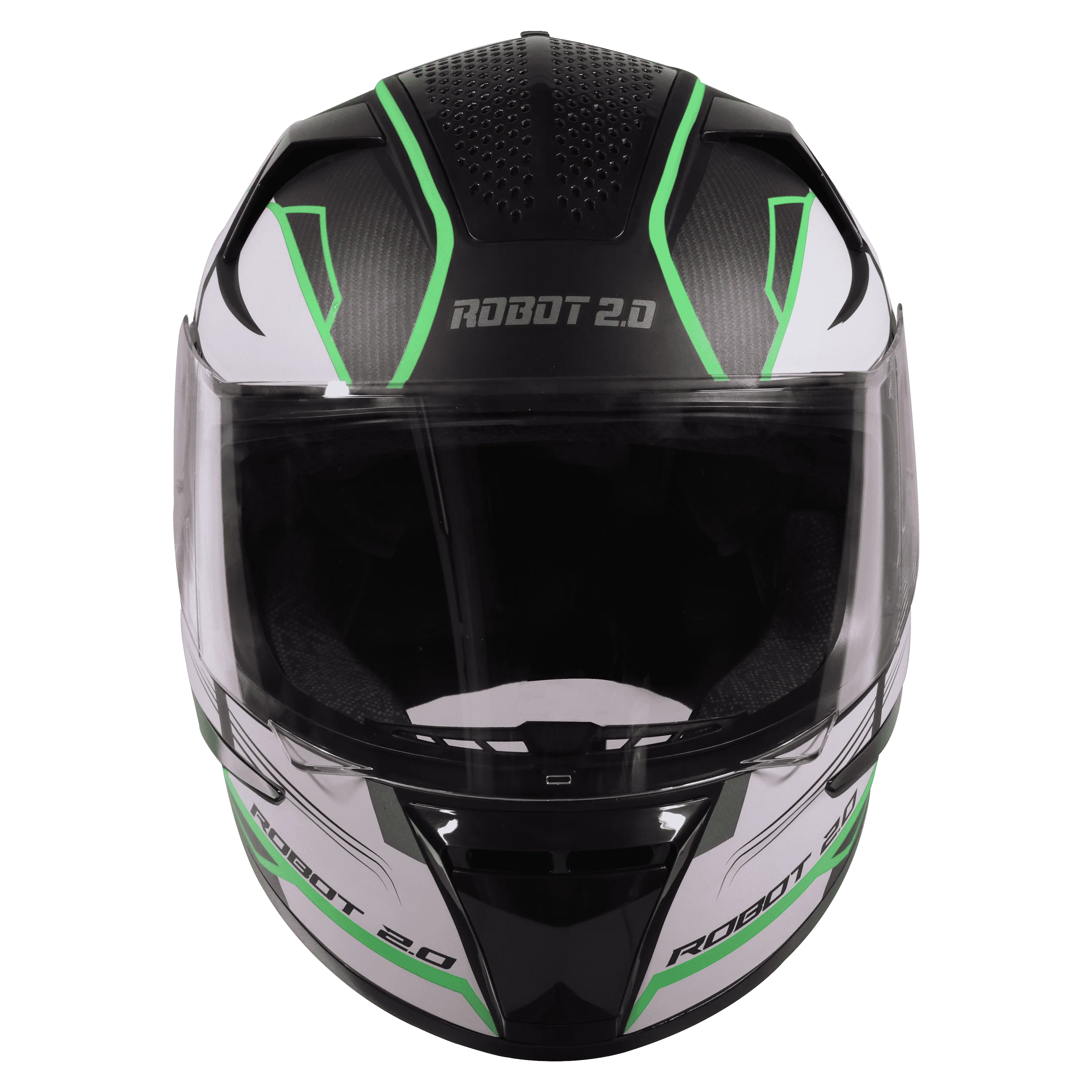 STEELBIRD Sbh 35 Robot Black Green Full Face Helmet