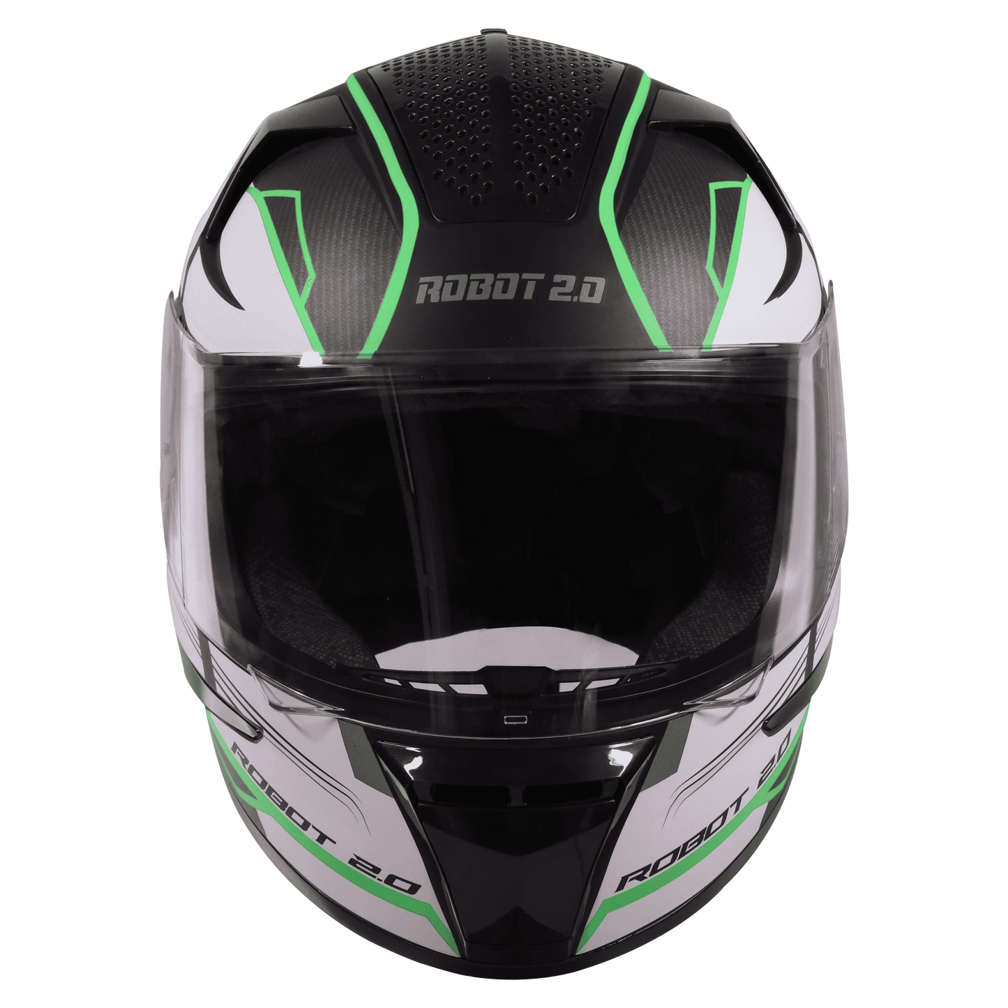 STEELBIRD Sbh 35 Robot Black Green Full Face Helmet