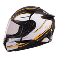 STEELBIRD Sbh 35 Robot Black Orange Full Face Helmet