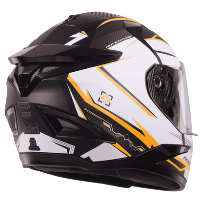 STEELBIRD Sbh 35 Robot Black Orange Full Face Helmet