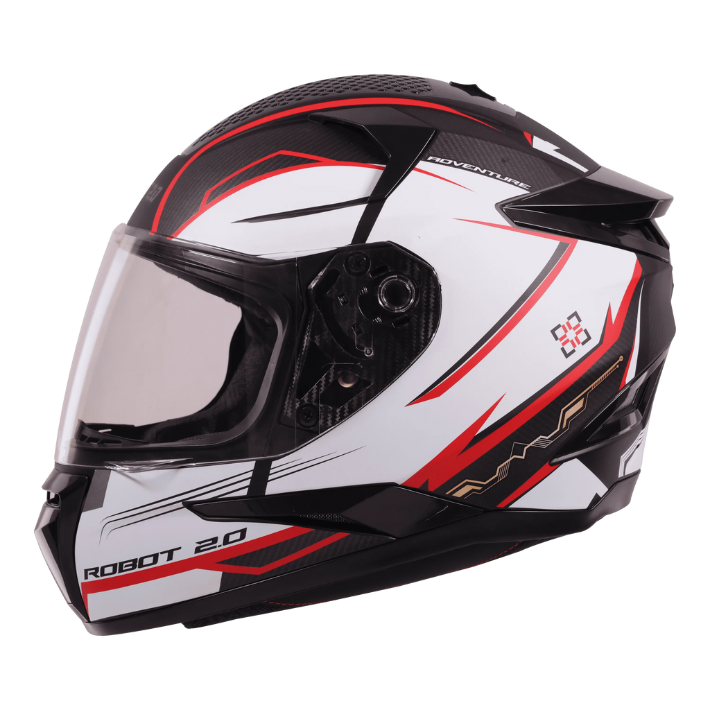 STEELBIRD Sbh 35 Robot Black Red Full Face Helmet