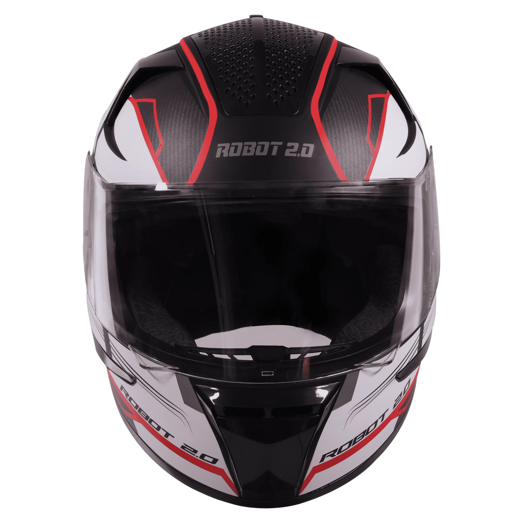 STEELBIRD Sbh 35 Robot Black Red Full Face Helmet