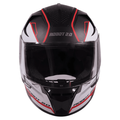 STEELBIRD Sbh 35 Robot Black Red Full Face Helmet