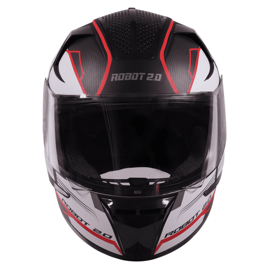 STEELBIRD Sbh 35 Robot Black Red Full Face Helmet