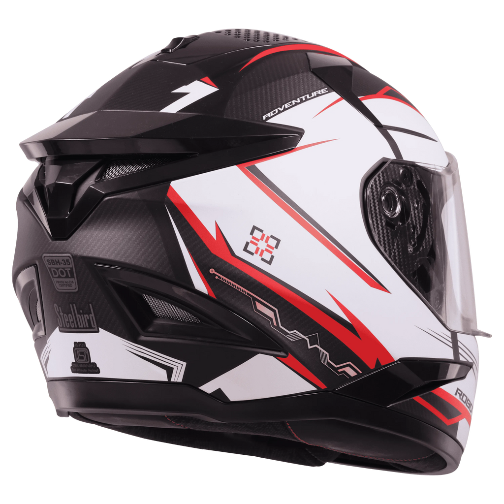 STEELBIRD Sbh 35 Robot Black Red Full Face Helmet