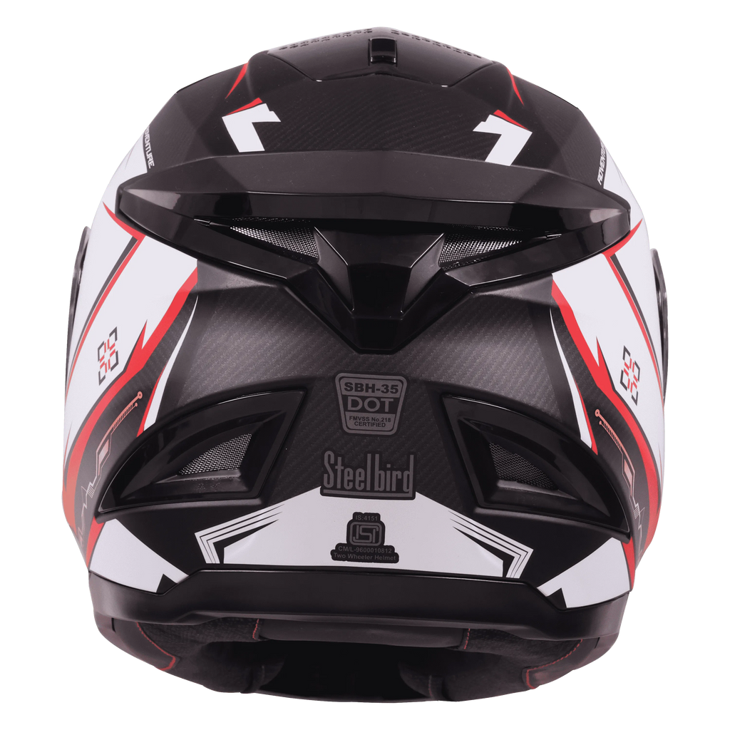 STEELBIRD Sbh 35 Robot Black Red Full Face Helmet