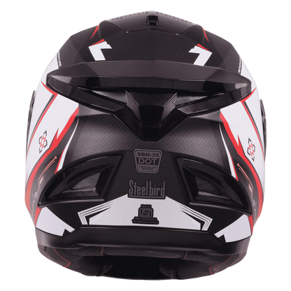 STEELBIRD Sbh 35 Robot Black Red Full Face Helmet
