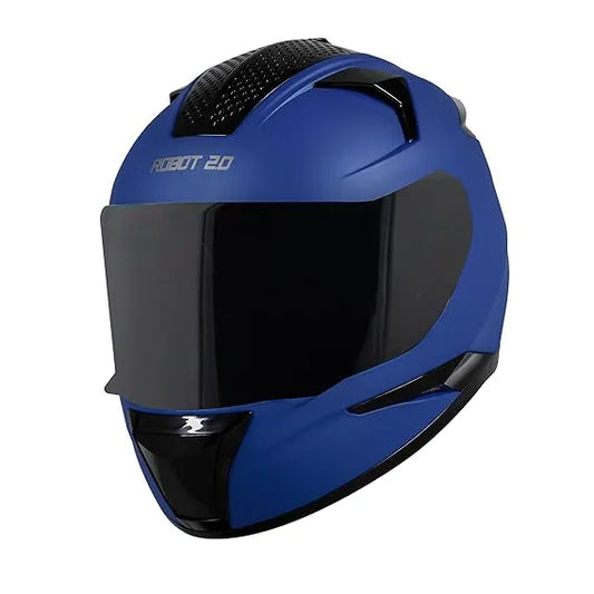 STEELBIRD Sbh 35 Robot Blue Full Face Helmet