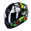 STEELBIRD Sbh 40Issmecrazy Doe Glsy Blkgreen 600Mm C Full Face Helmet