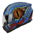 STEELBIRD Sbh 40 Iss Memamba Glossy Blkblue 580Mm C Full Face Helmet