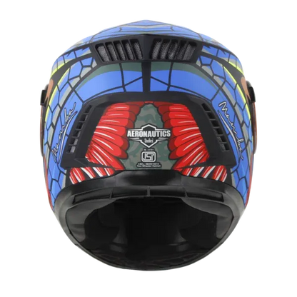 STEELBIRD Sbh 40 Iss Memamba Glossy Blkblue 580Mm C Full Face Helmet