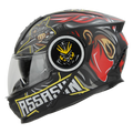 STEELBIRD Sbh 40 Iss Assasin Glsy Black Red Full Face Helmet