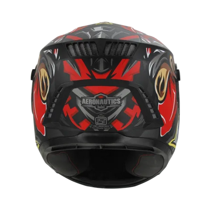 STEELBIRD Sbh 40 Iss Assasin Glsy Black Red Full Face Helmet