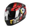 STEELBIRD Sbh 40 Iss Margoudee Glsy Black Red Full Face Helmet