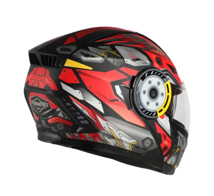 STEELBIRD Sbh 40 Iss Margoudee Glsy Black Red Full Face Helmet