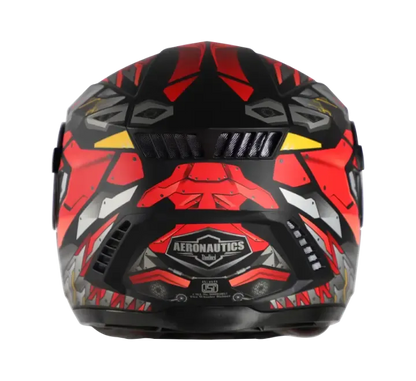 STEELBIRD Sbh 40 Iss Margoudee Glsy Black Red Full Face Helmet