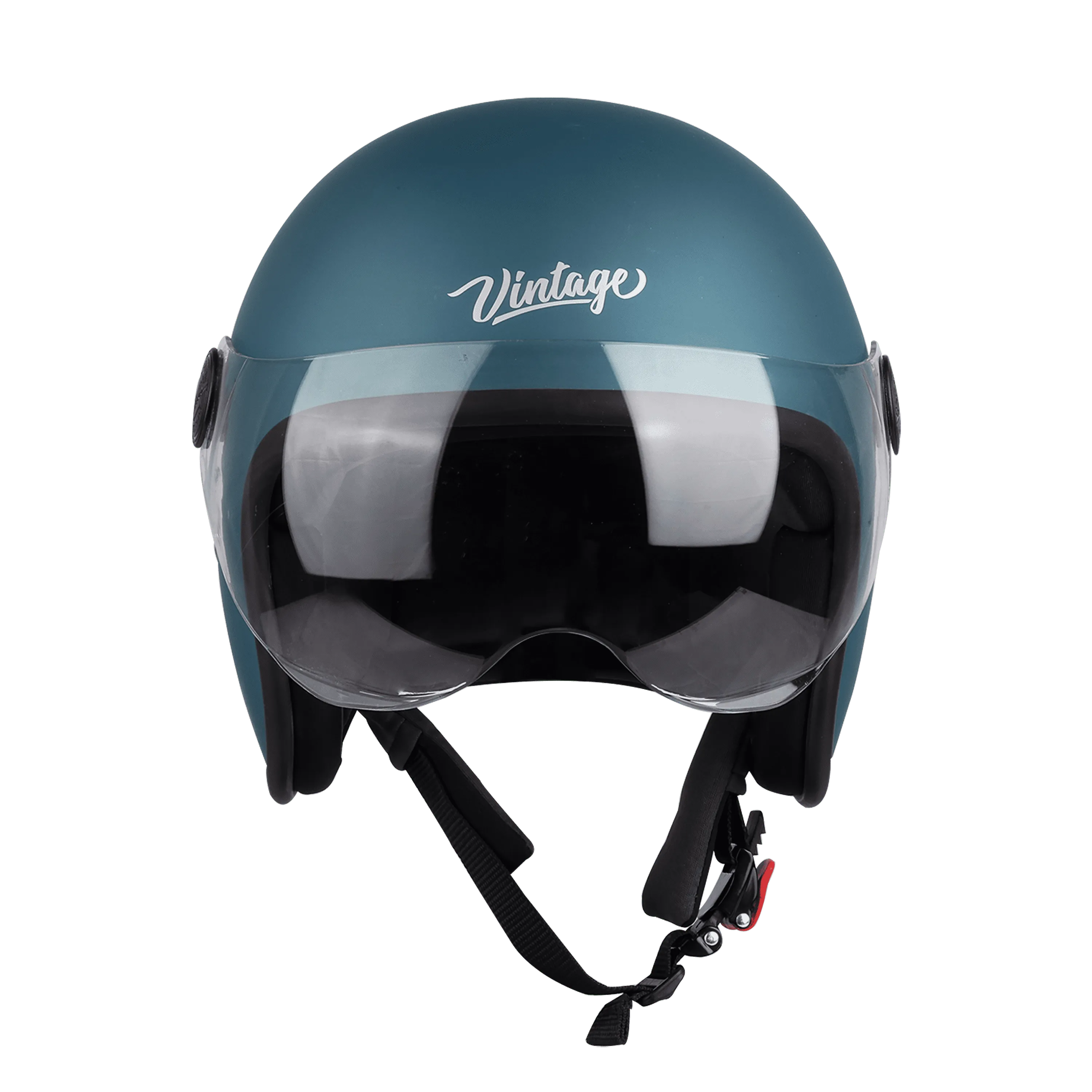 STEELBIRD Sbh 54 Vintage Matt Blue Half Face Helmet