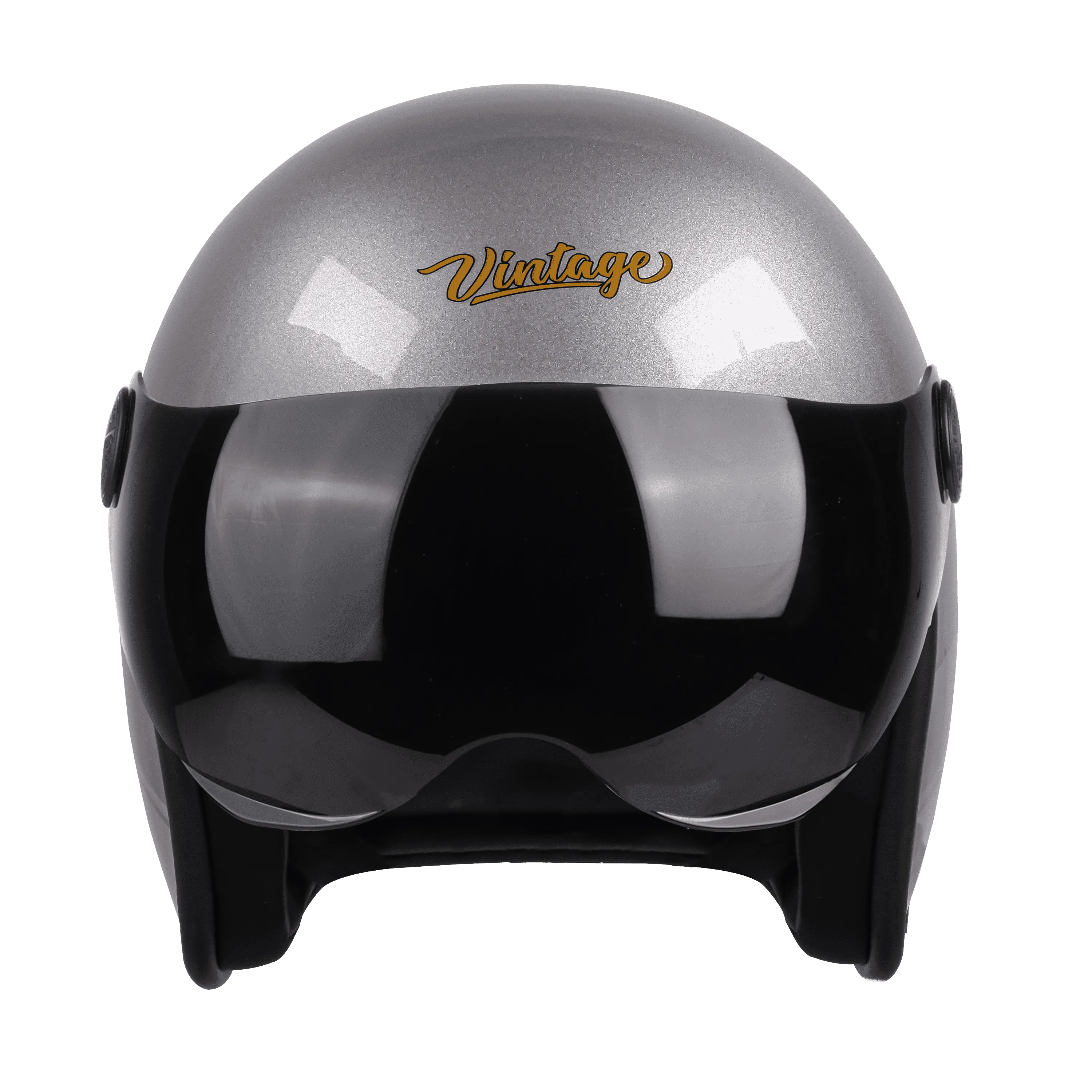 STEELBIRD Sbh 54 Vintage Silver Grey Full Face Helmet