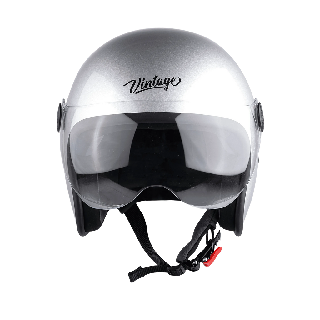 STEELBIRD Sbh 54 Vintage Sliver Half Face Helmet