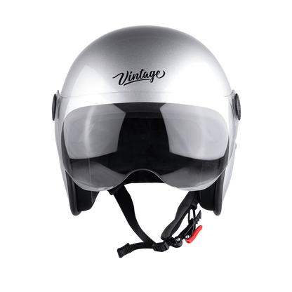 STEELBIRD Sbh 54 Vintage Sliver Half Face Helmet