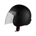 STEELBIRD Sbh 56 Vintage Black Half Face Helmet